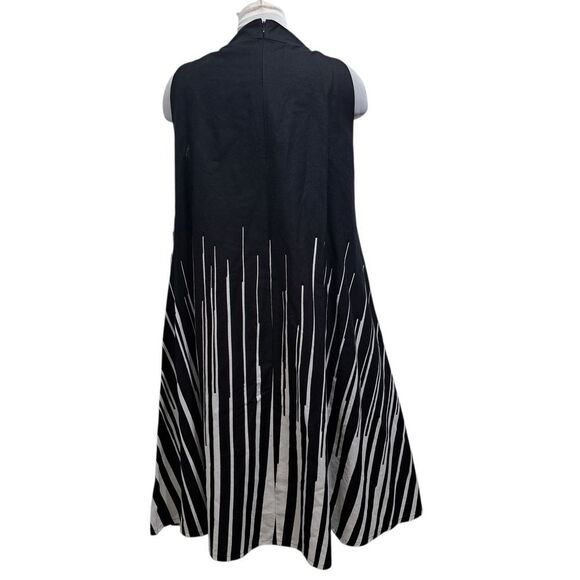 Vintage Esy Studio Ey Boho Casual Gothic Swing Into Print  Black/White Large NWT - Picture 2 of 13